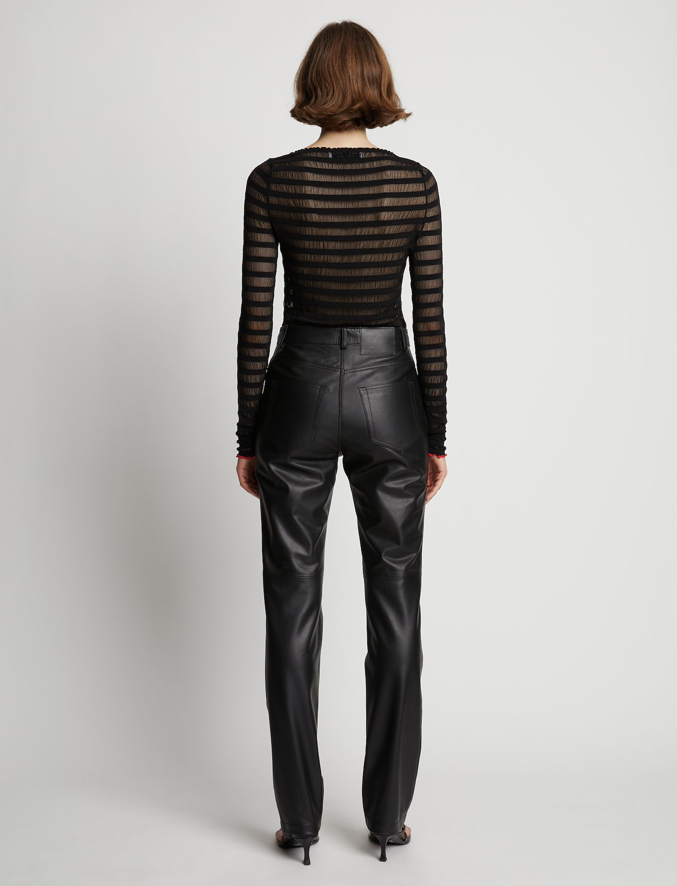 Leather Straight Pants #2