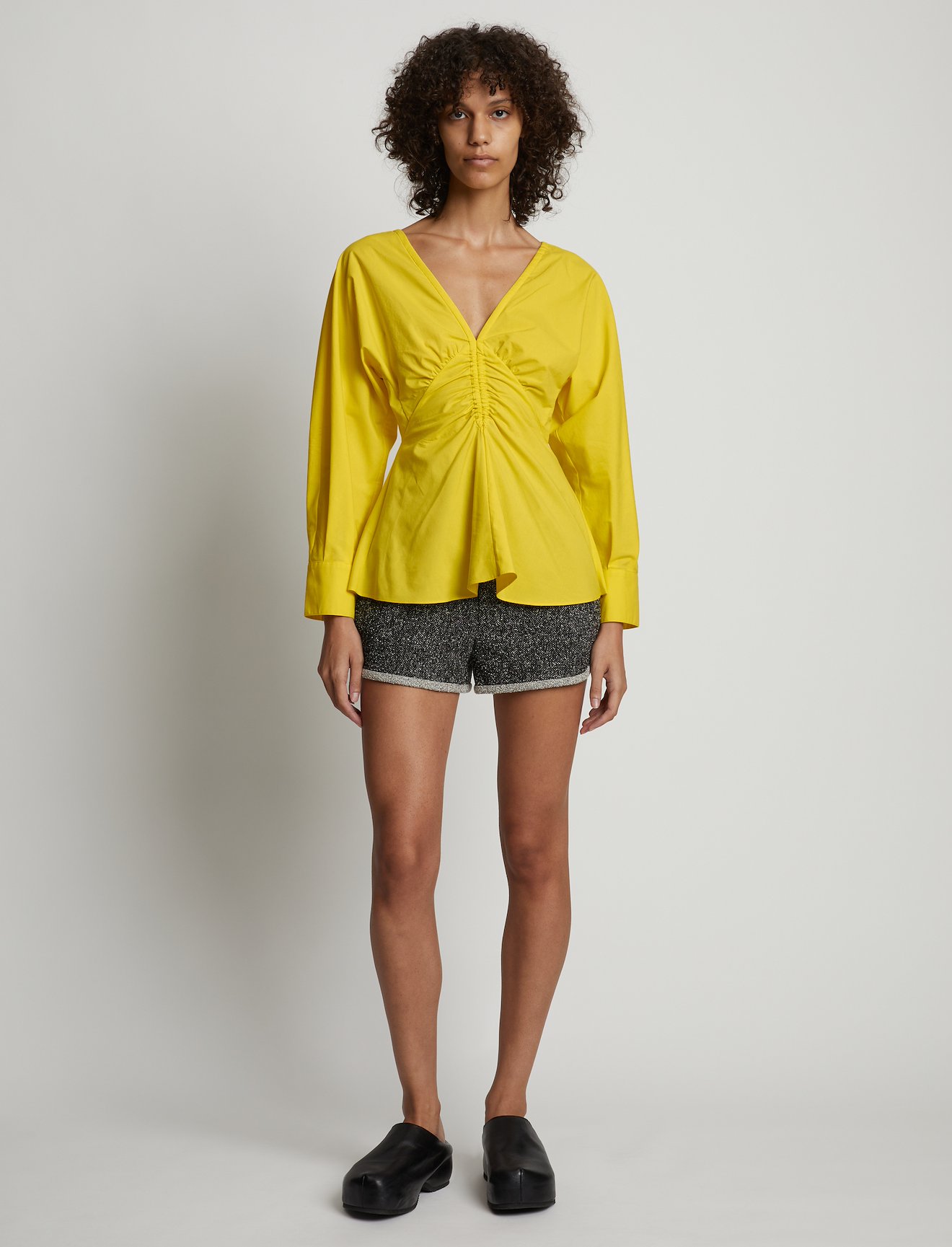 Poplin V-Neck Top #1