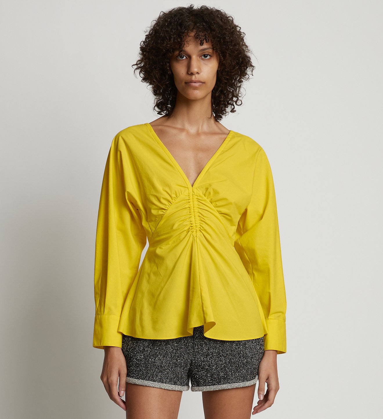 Poplin V-Neck Top