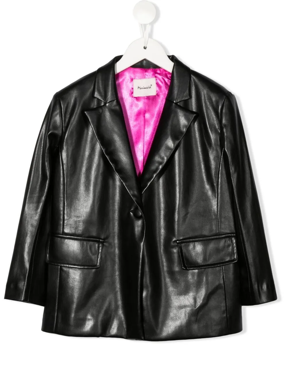 

Mariuccia Milano Kids faux-leather blazer - Black