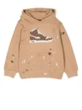 Mostly Heard Rarely Seen 8-Bit Checker Louis printed hoodie - Brown