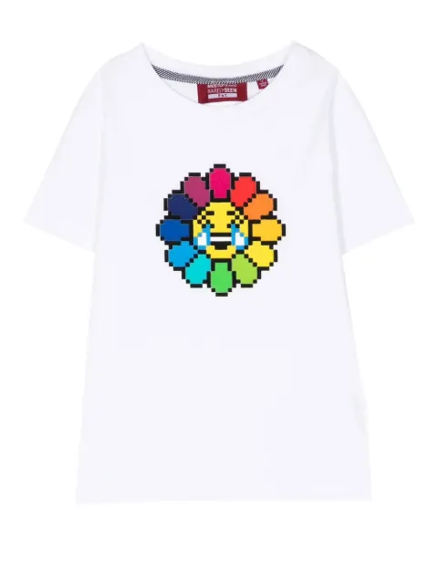 Mostly Heard Rarely Seen 8-Bit Laughing Flower print T-shirt