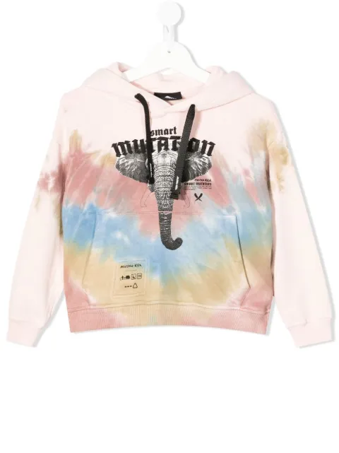 Mauna Kea graphic tie-dye print hoodie