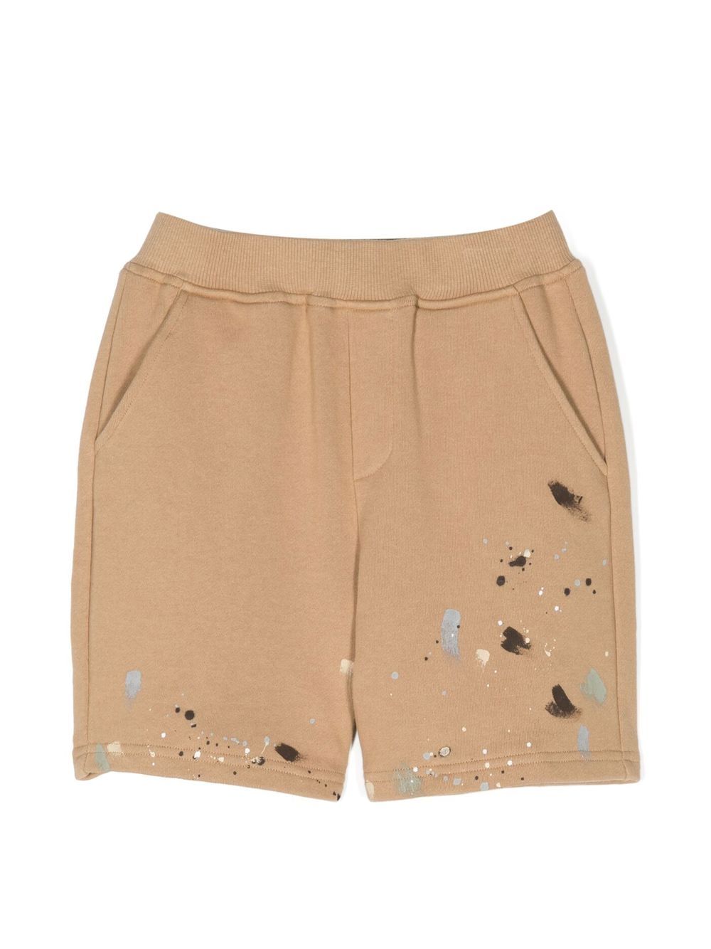 Image 1 of Mostly Heard Rarely Seen 8-Bit paint-splatter cotton shorts