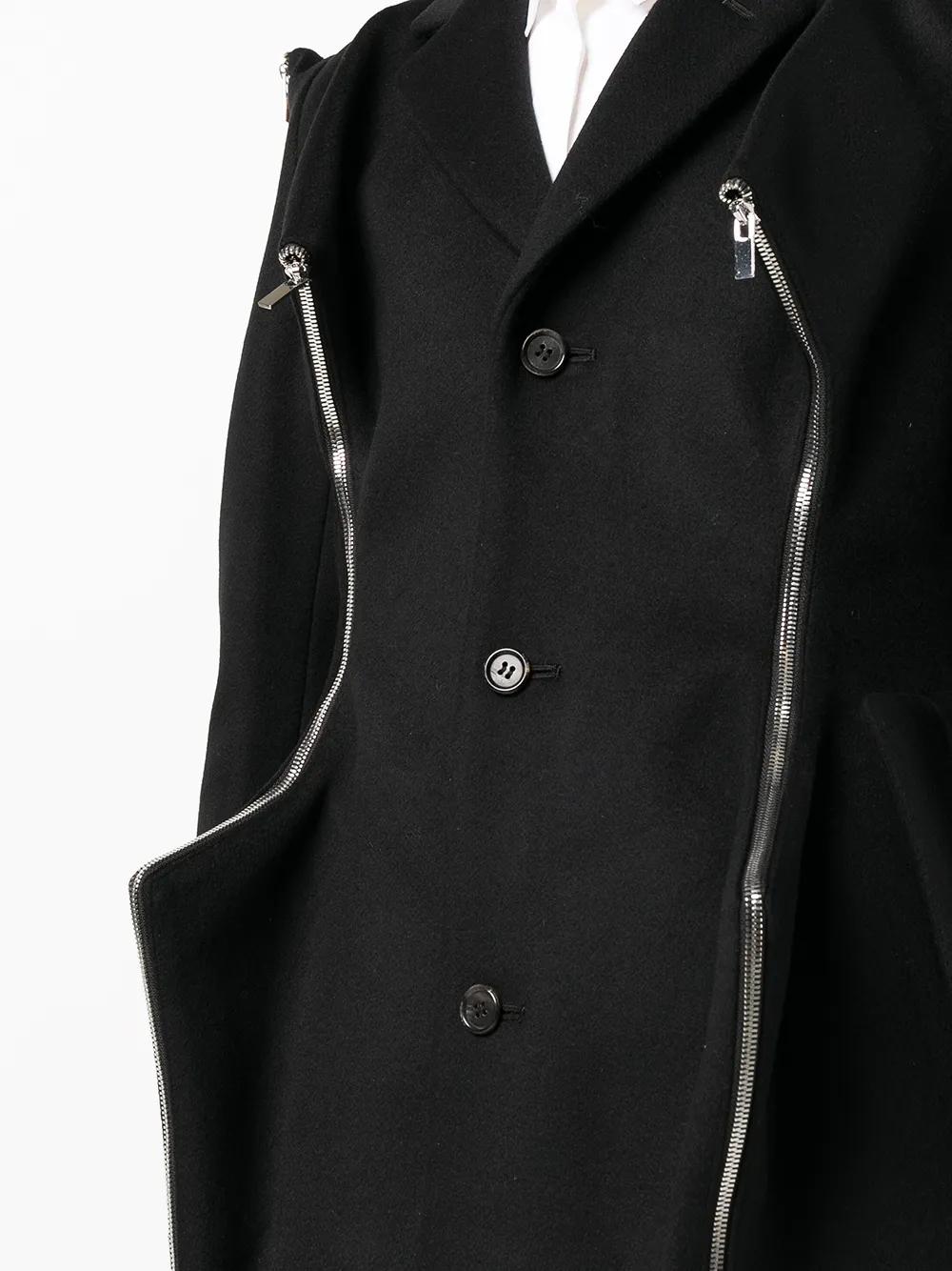 COMME DES GARÇONS 拉链细节单排扣外套