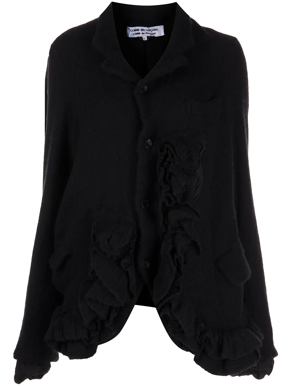 

Comme Des Garçons Comme Des Garçons ruffle-trim blazer - Black