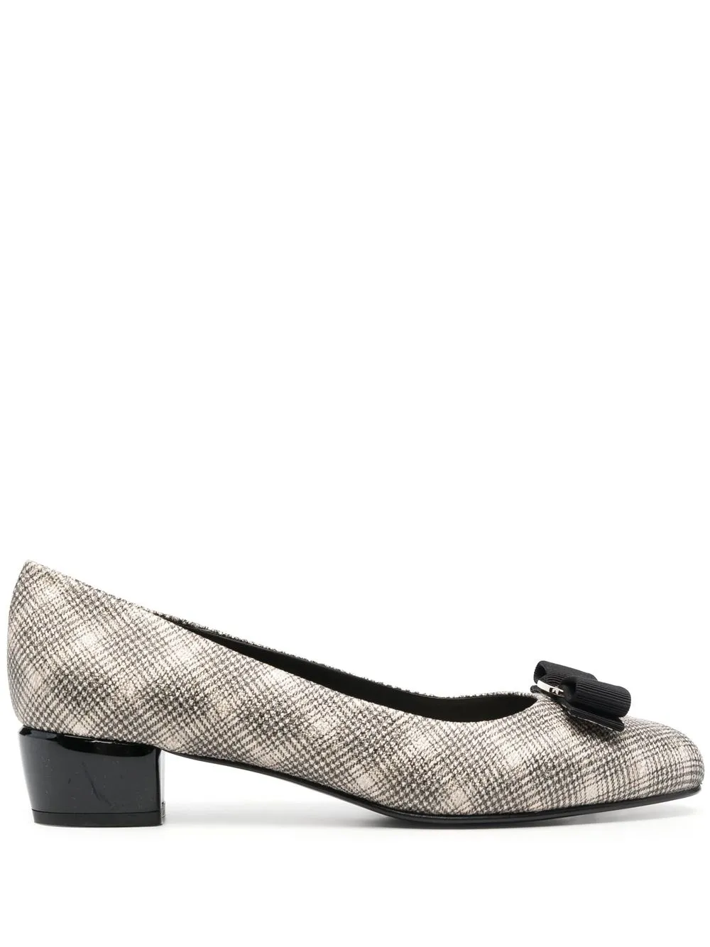 

Ferragamo Vara tartan-check 30mm pumps - Neutrals