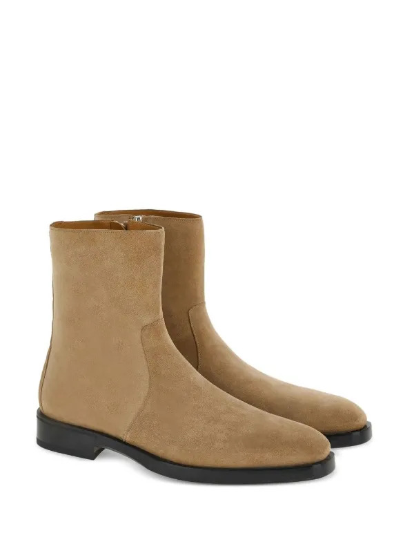 Ferragamo Calf Leather Ankle Boots | Brown | FARFETCH BH display picture 2