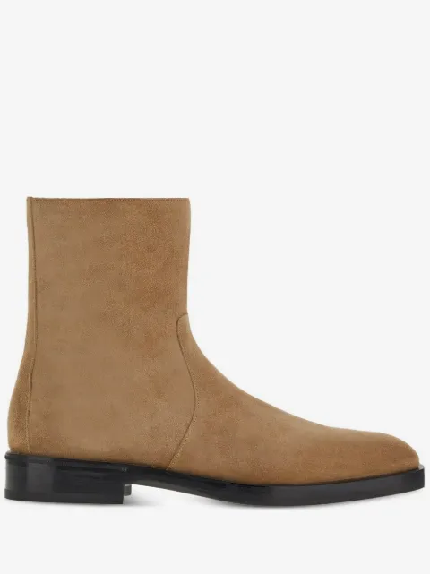 Ferragamo calf leather ankle boots