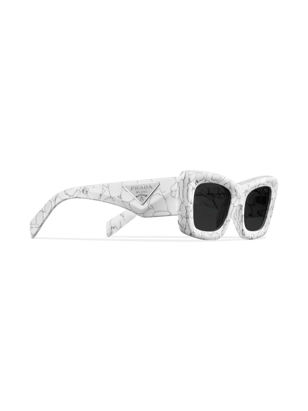 Prada Eyewear Symbole zonnebril met rechthoekig montuur - Grijs