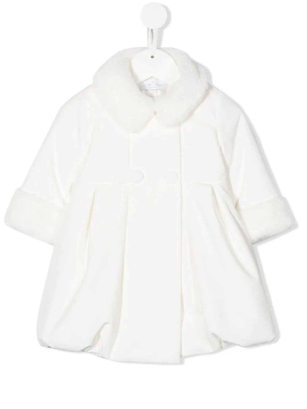 

Colorichiari blazer con doble botonadura con acabado de terciopelo - Blanco