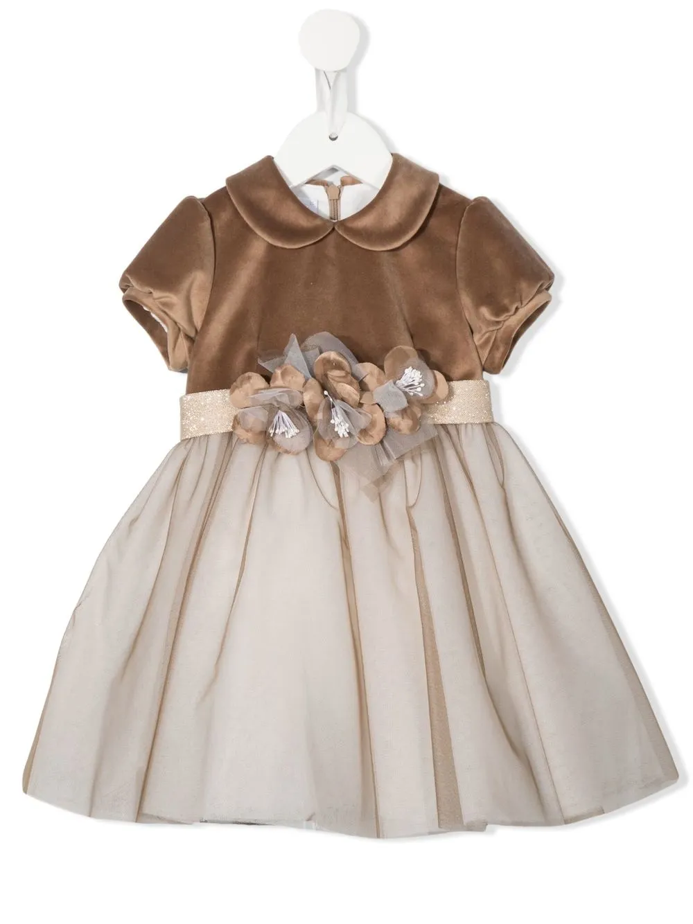 

Colorichiari 3D floral-detail occasion dress - Brown