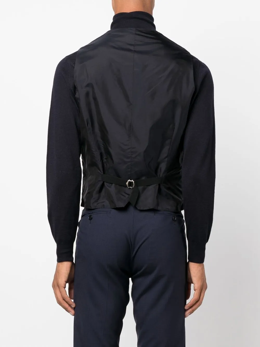 Tagliatore Single-breasted Panelled Waistcoat In Blue