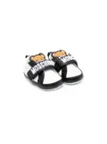 Moschino Kids logo-print teddy sneakers - White