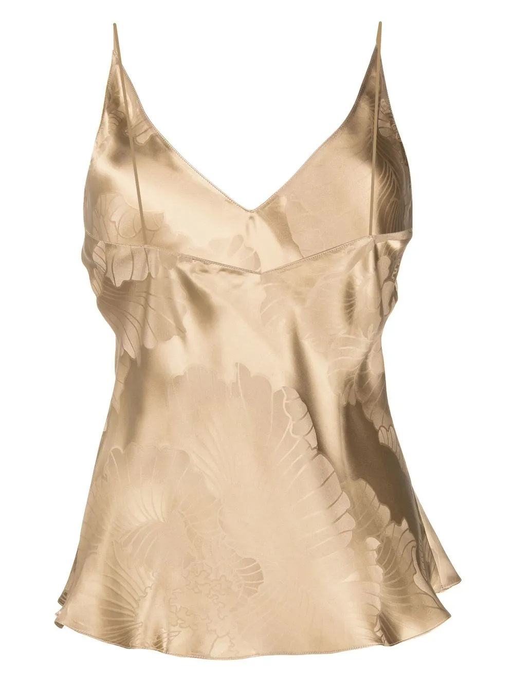 Carine Gilson Floral-jacquard Silk Top - Yellow 