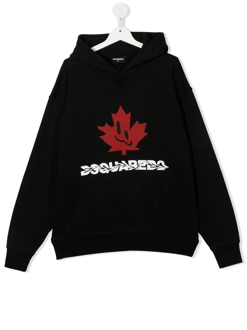 

Dsquared2 Kids TEEN logo-print cotton hoodie - Black