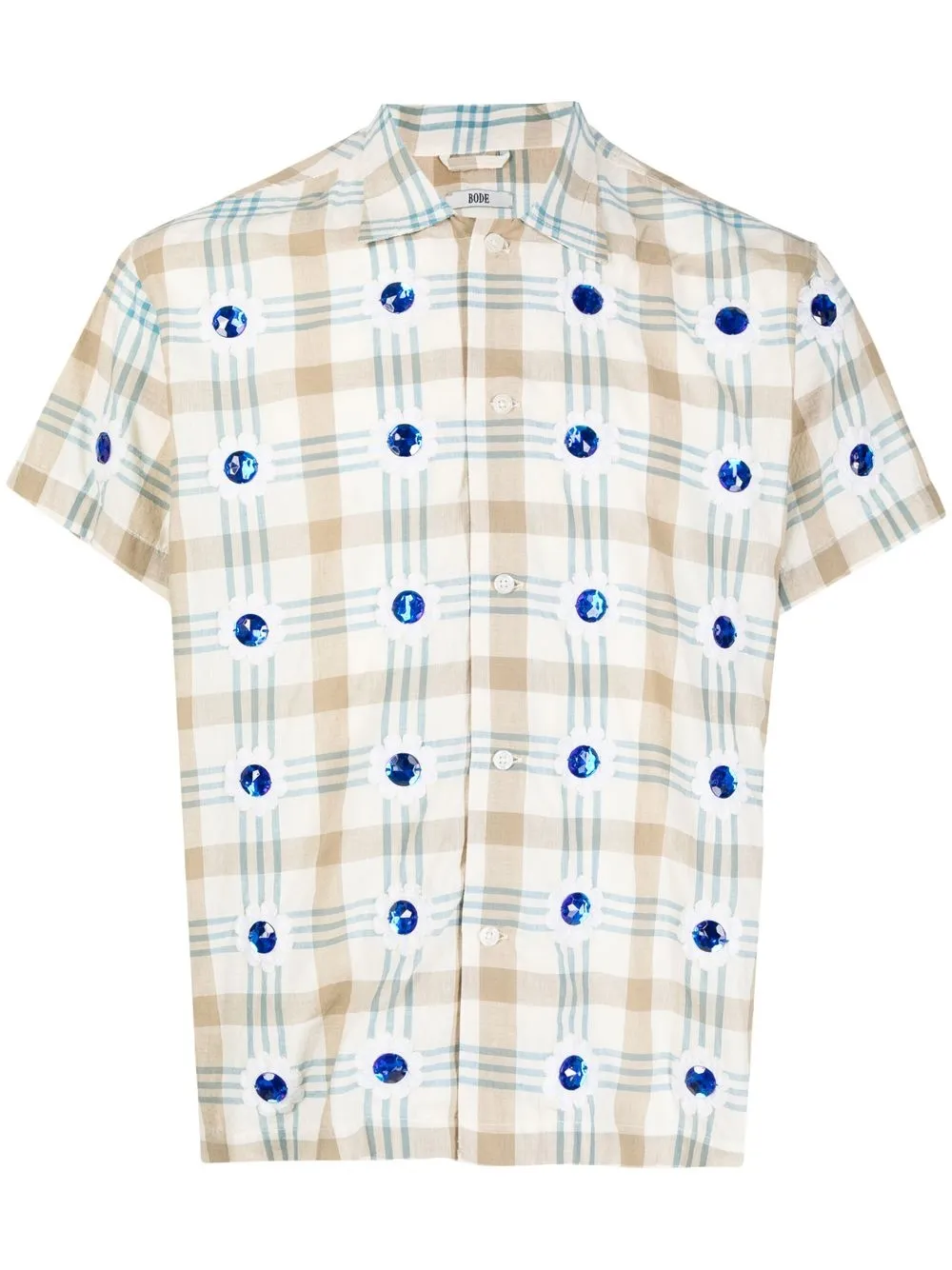 

BODE embellished checked shirt - White