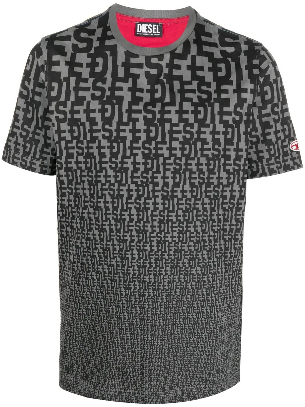 

Diesel playera con logo estampado - Gris