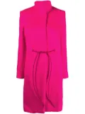 Genny high-collar belted coat - Pink