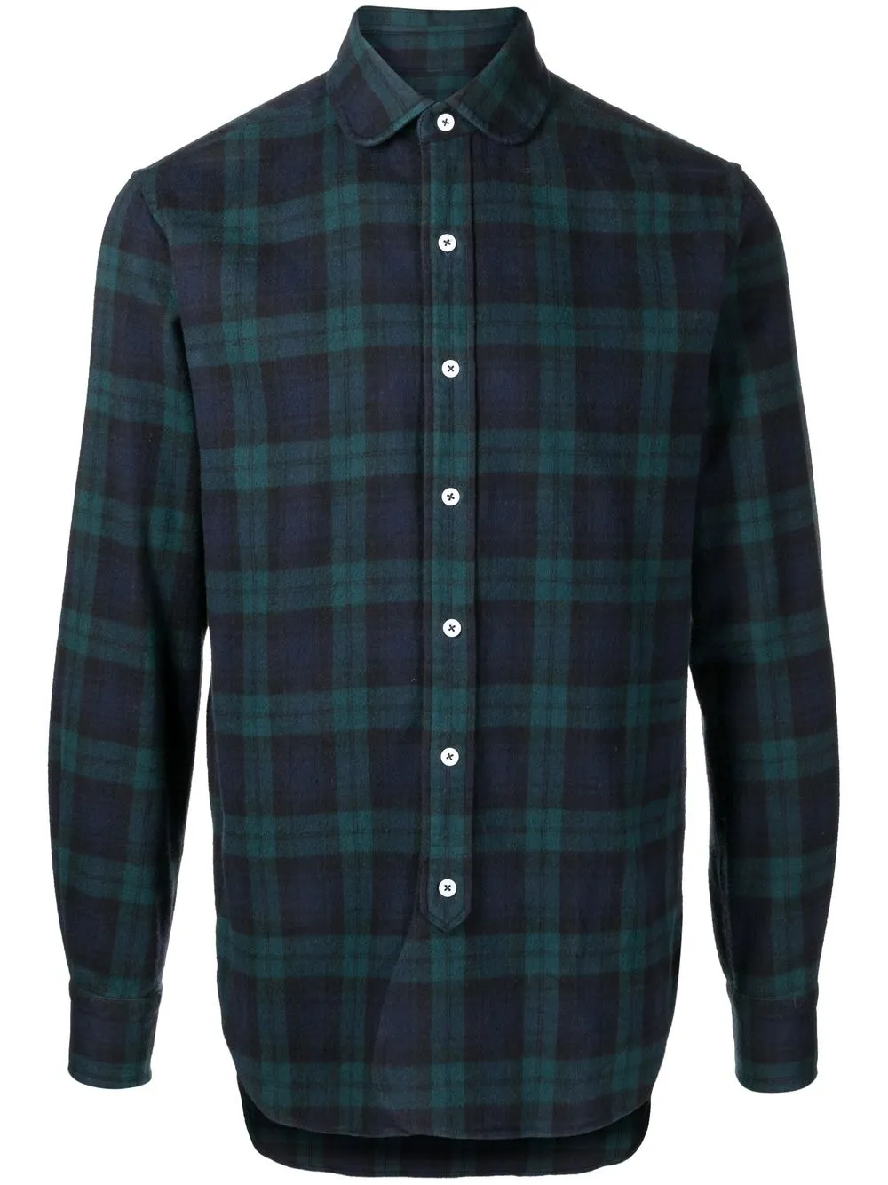 

Doppiaa plaid-check long-sleeve shirt - Blue