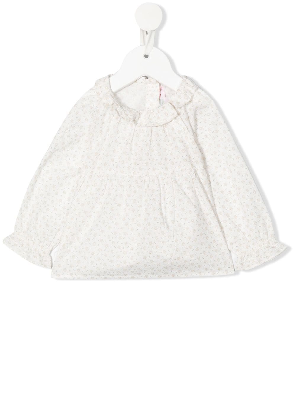 BONPOINT FLORAL PRINT FRILL-COLLAR TOP