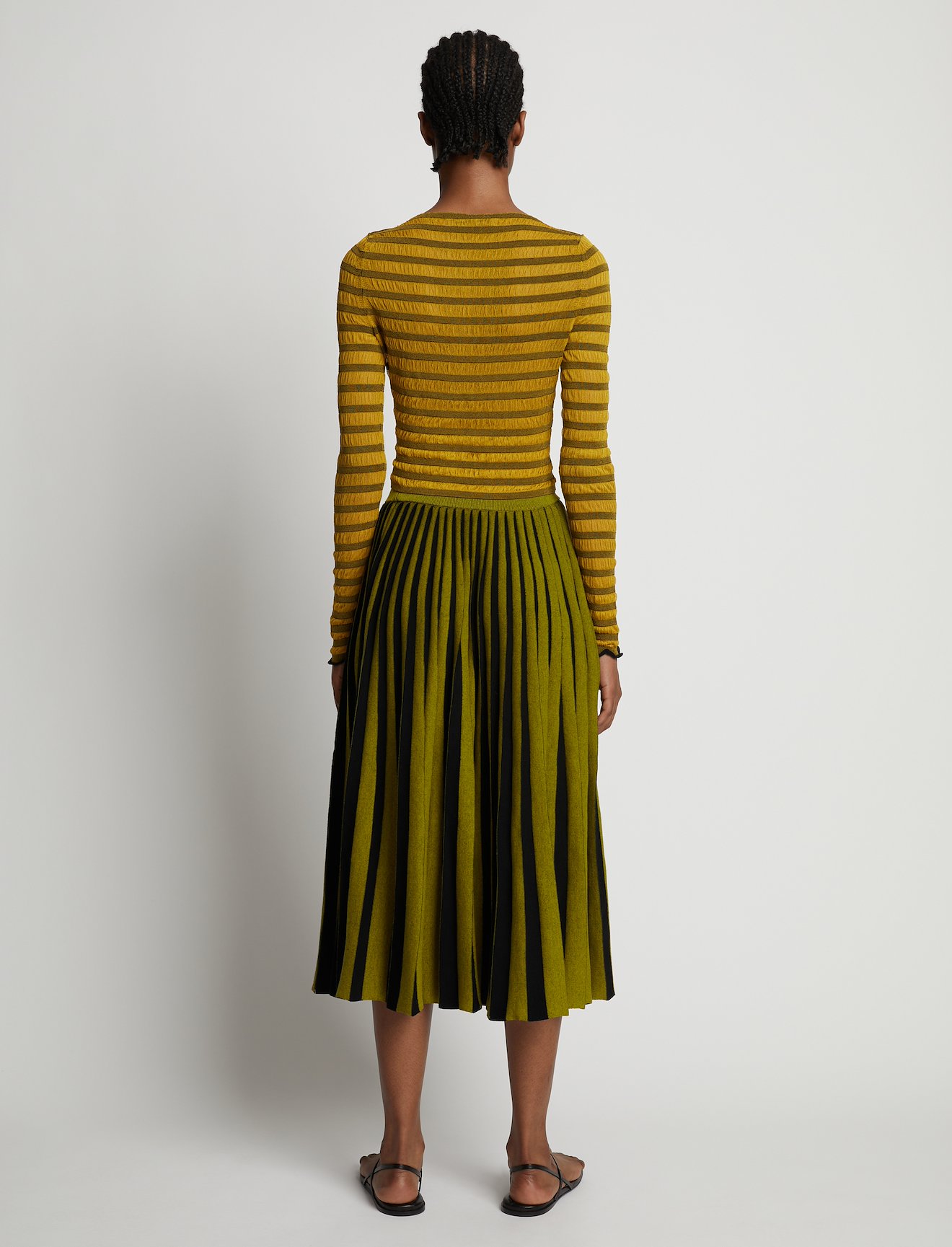 Sheer Stripe Knit Skirt #2