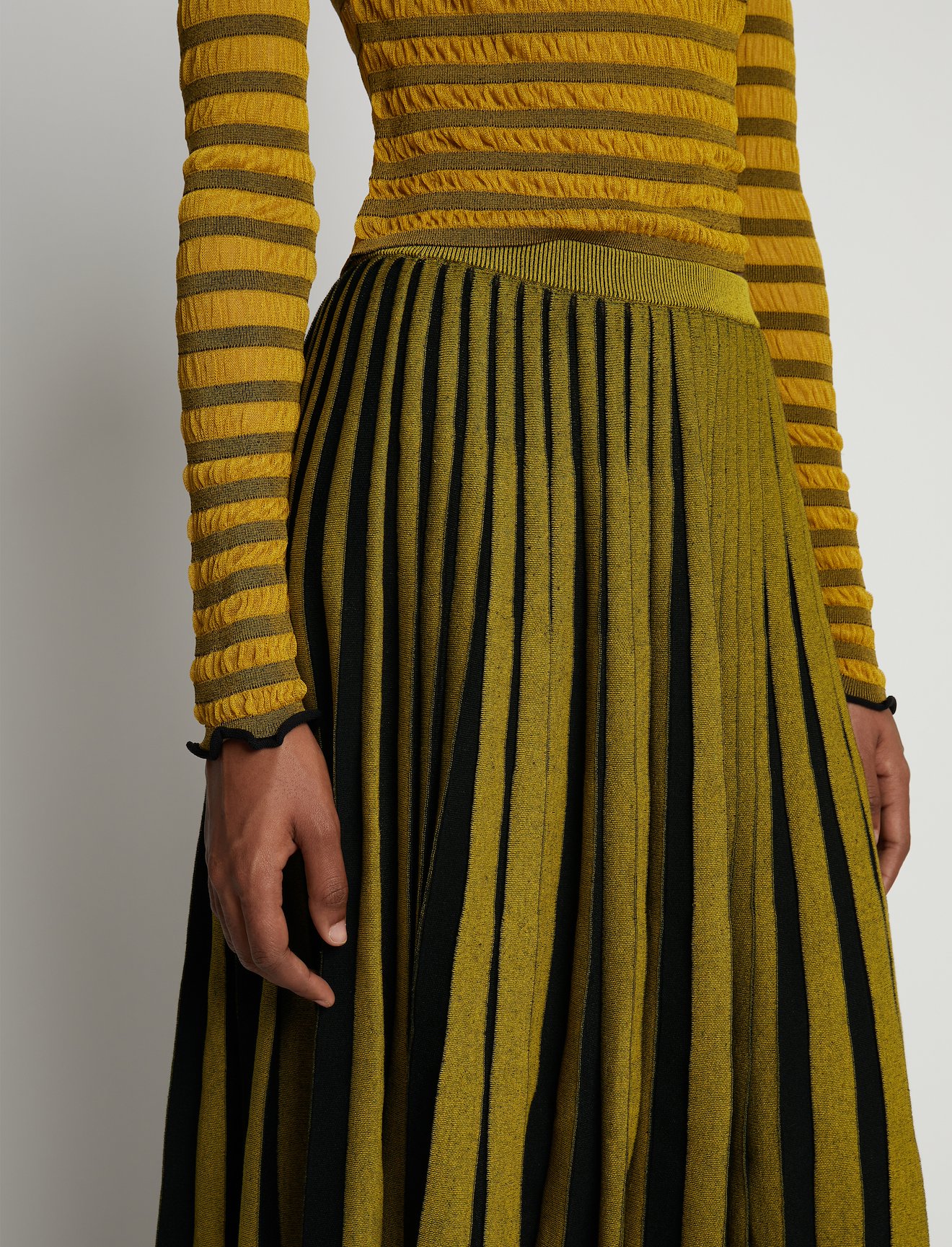 Sheer Stripe Knit Skirt #3