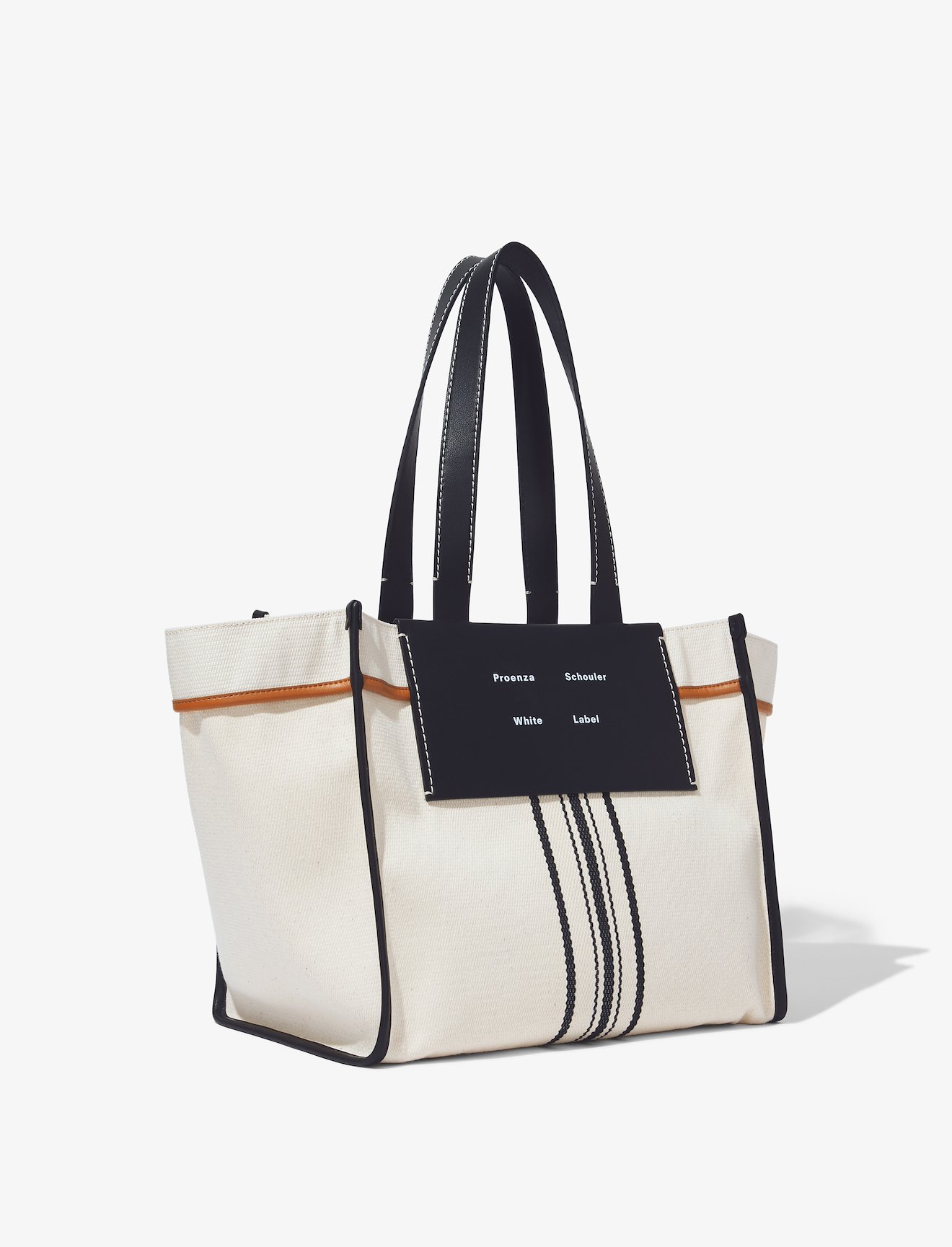 Large Morris Stripe Canvas Tote in neutrals | Proenza Schouler