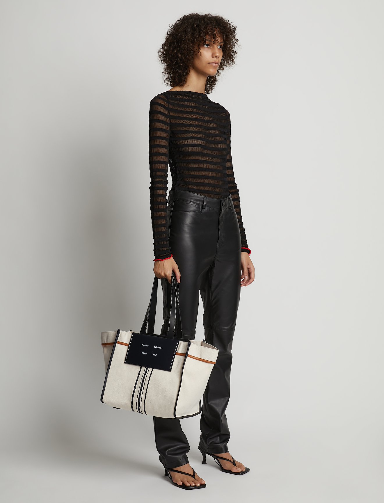 Large Morris Stripe Canvas Tote #2