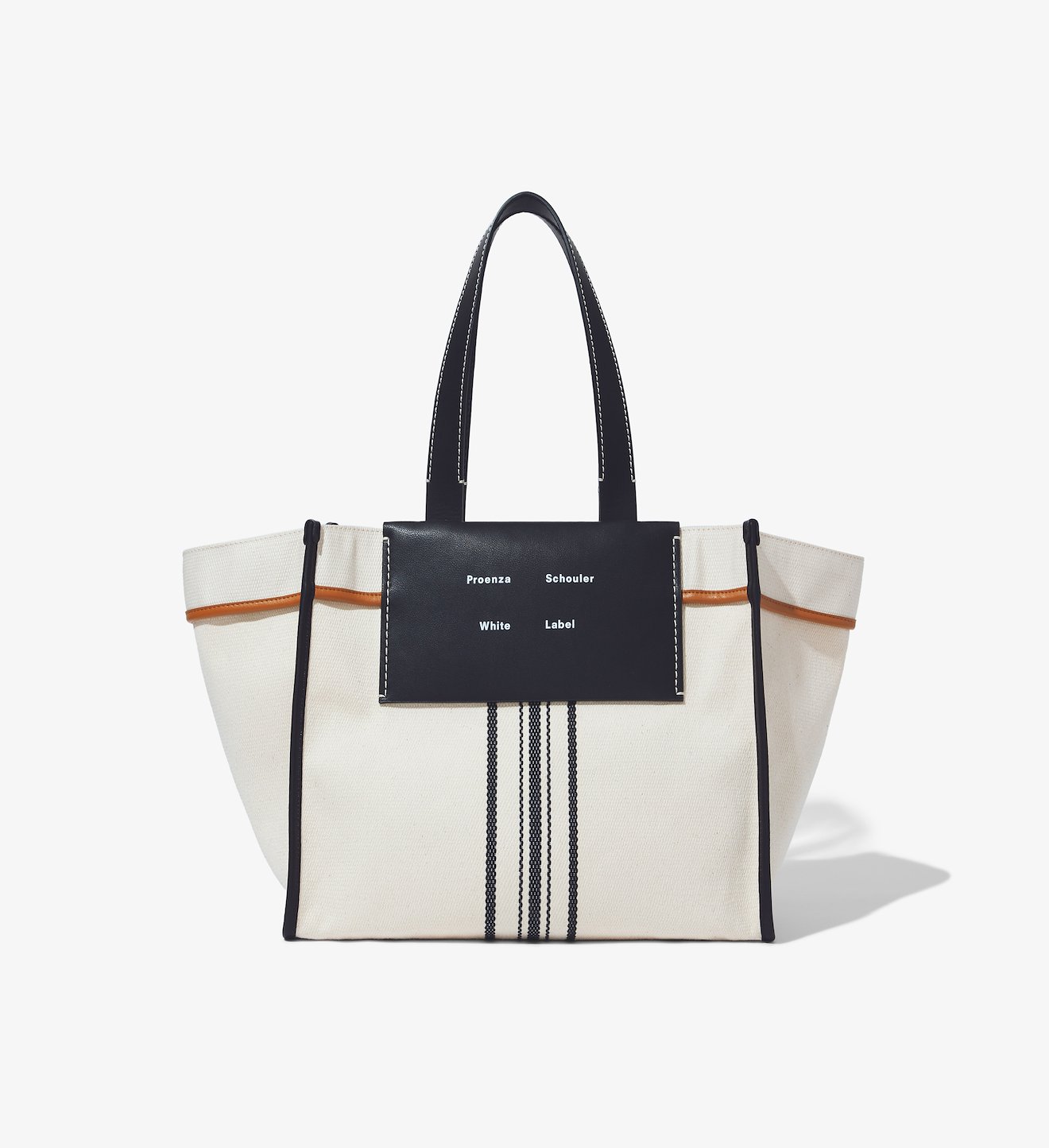 Large Morris Stripe Canvas Tote in neutrals | Proenza Schouler