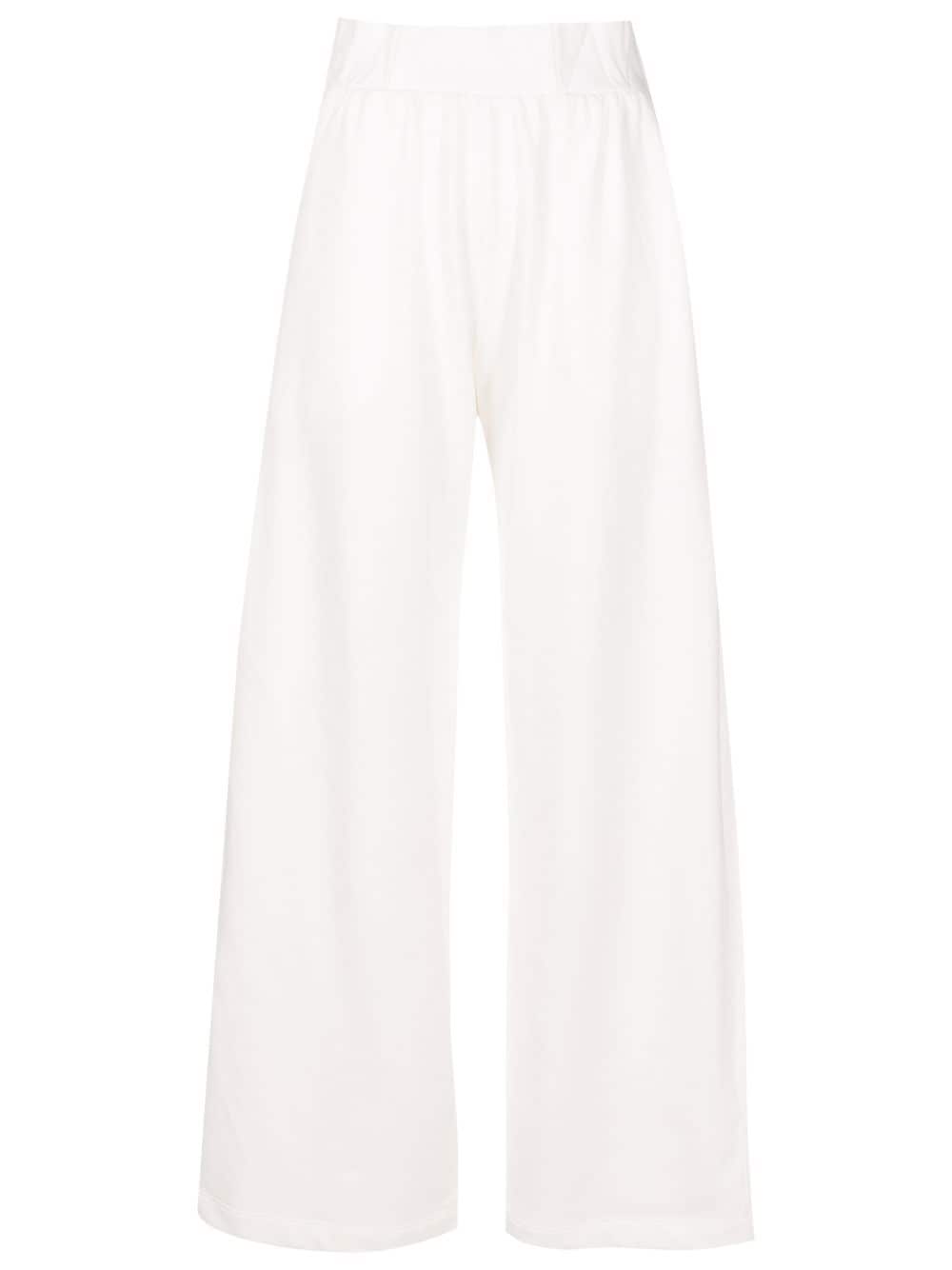lygia & nanny pantalon droit en coton mélangés - blanc
