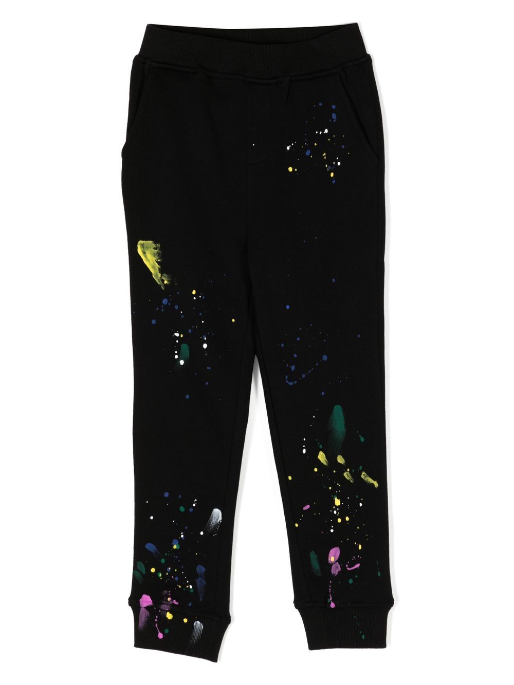 Mostly Heard Rarely Seen 8-Bit Louis paint-splatter track pants - Black