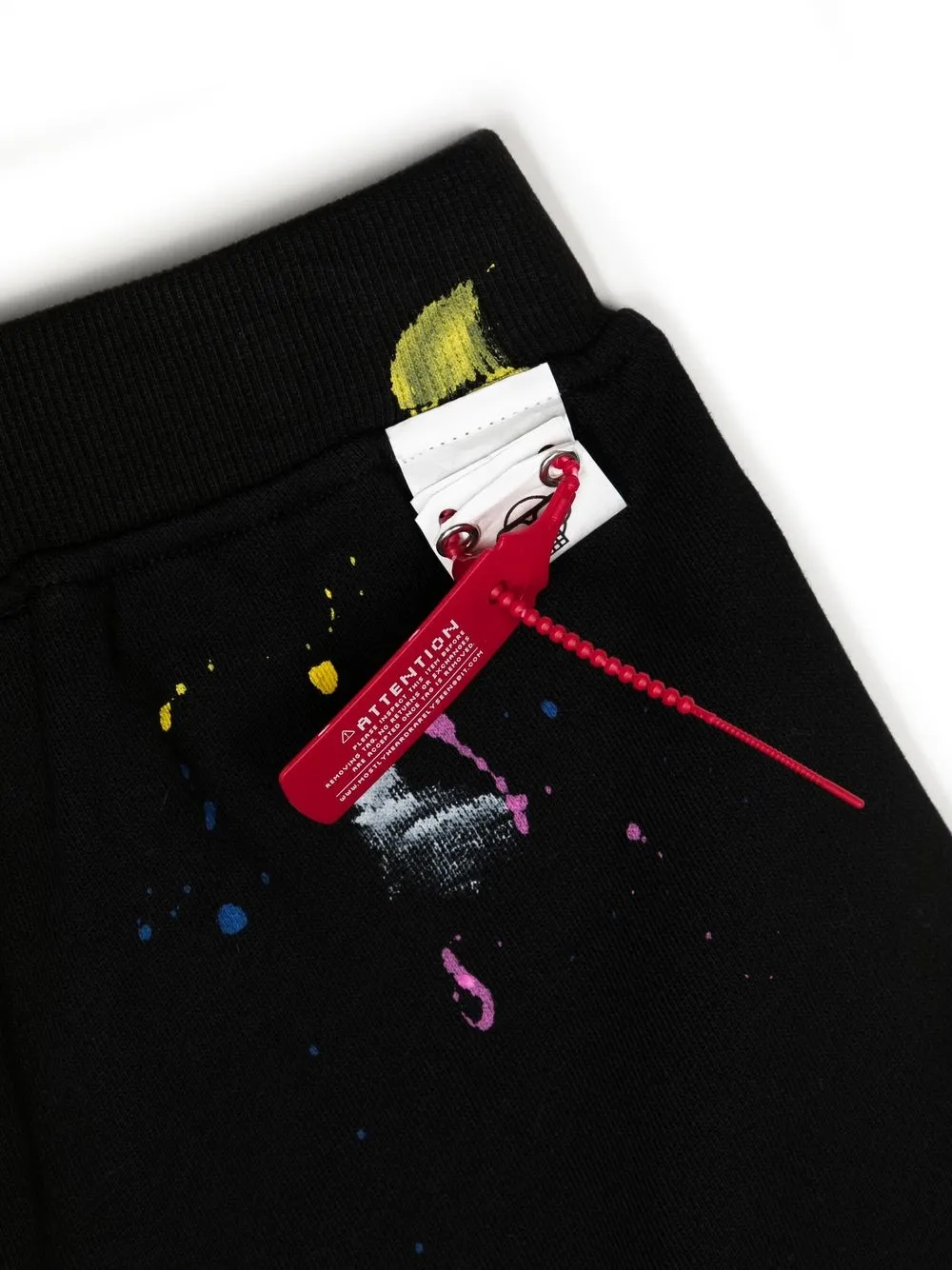  Mostly Heard Rarely Seen 8-bit Louis Paint-splatter Track Shorts - Black 