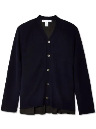 【COMME des GARÇONS SHIRT】20aw Cardigan Comme Des Garçons Shirt Camisa Com Sobreposição De Cardigan | Azul