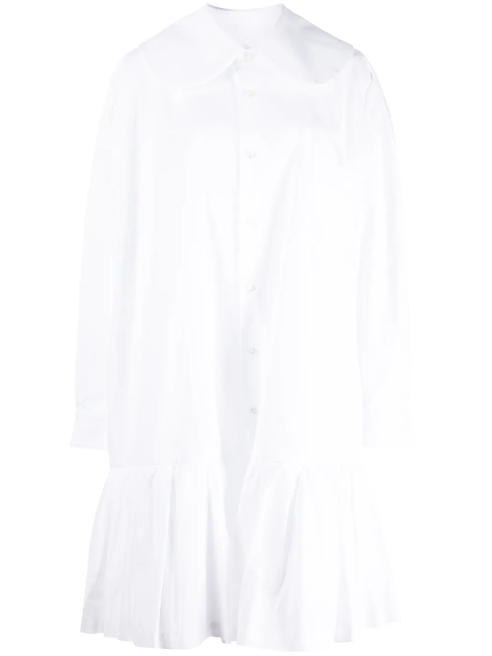 

Comme Des Garçons Girl camisa con cuello peter pan y peplum - Blanco