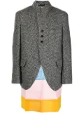 Comme des Garçons Homme Plus colour-block panelled blazer - Grey