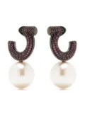 Ferragamo pearl drop earrings - Silver