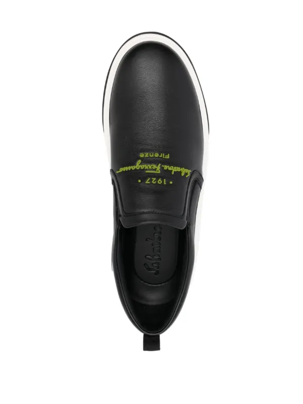 スニーカー SALVATORE FERRAGAMO Black Leather Cassina Sneakers Ferragamo Black Leather Cassina Sneakers | italist