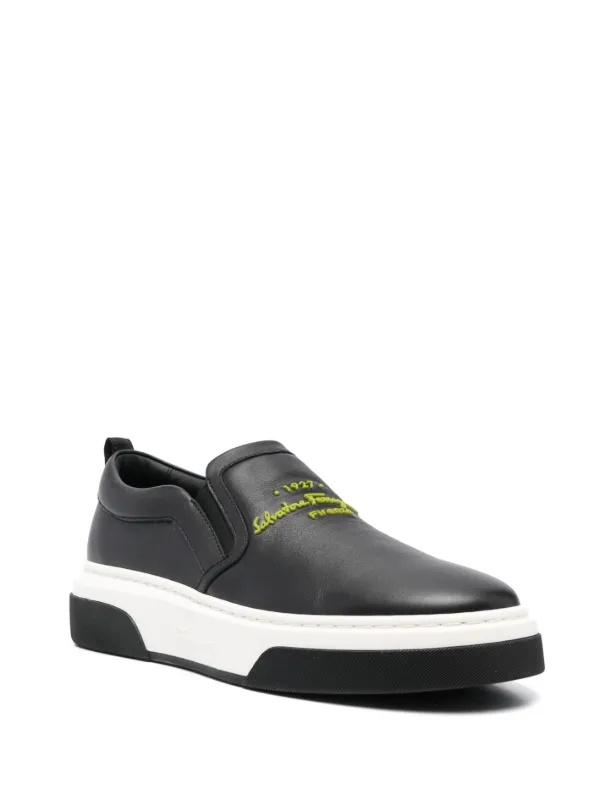 スニーカー SALVATORE FERRAGAMO Black Leather Cassina Sneakers Ferragamo Black Leather Cassina Sneakers | italist