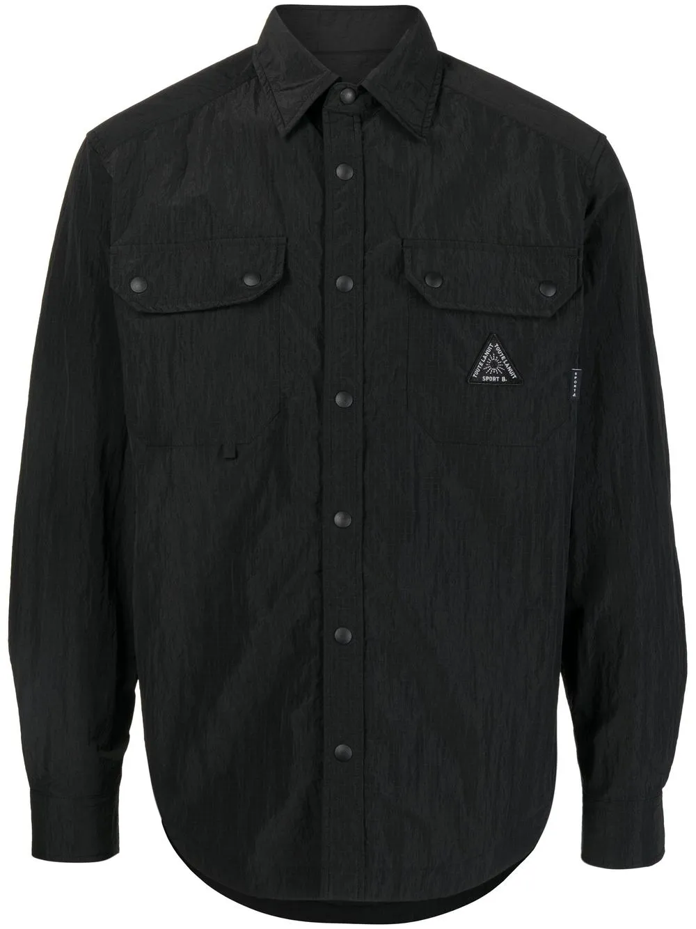 

SPORT b. by agnès b. logo-patched long-sleeve shirt - Black