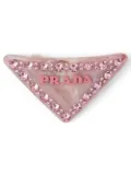 Prada triangle-logo hair clip - Pink