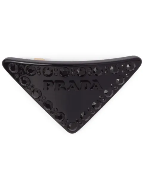 Prada triangle-logo hair clip