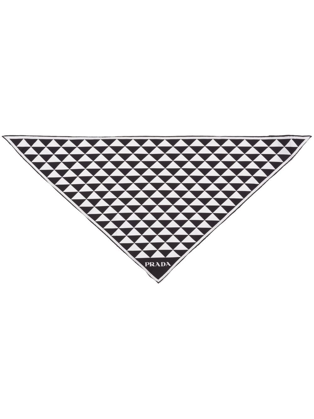 Image 1 of Prada geometric-print silk scarf