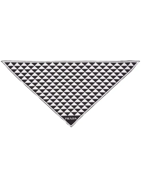 スカーフ Prada Printed Cotton Foulard Prada シルクスカーフ | パープル | FARFETCH JP