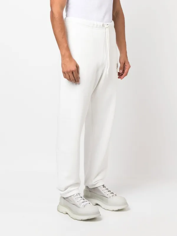 Moncler logo patch Track Pants White FARFETCH AE