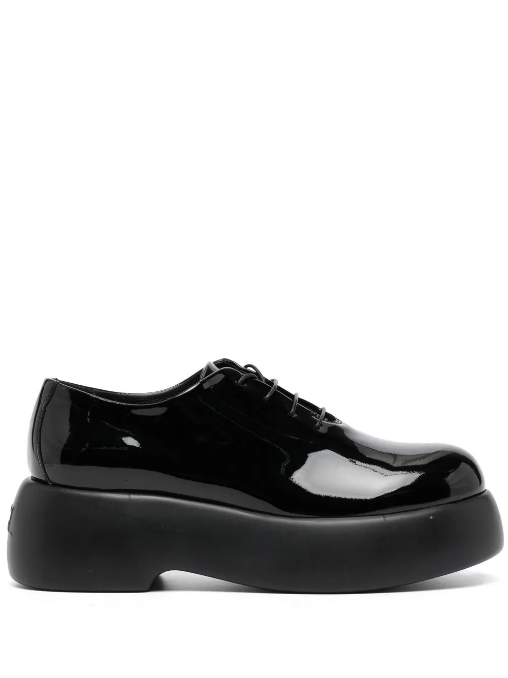 

AGL patent platform loafers - Black