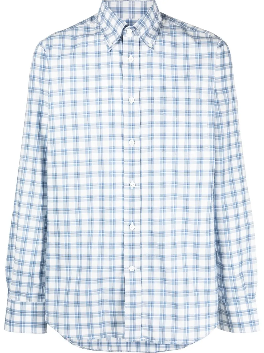 

Canali button-down check-pattern shirt - Blue