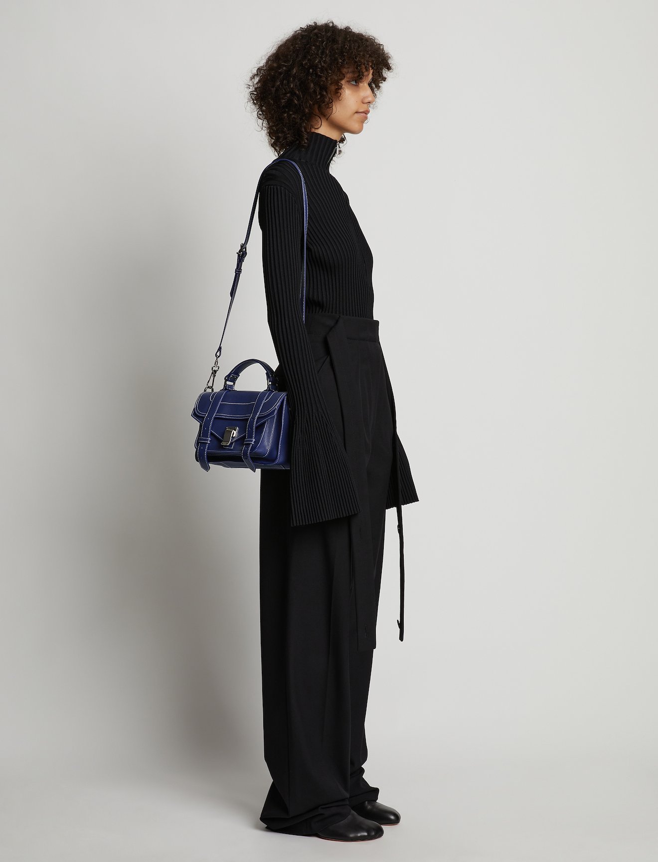 Topstitch PS1 Tiny Bag in blue | Proenza Schouler