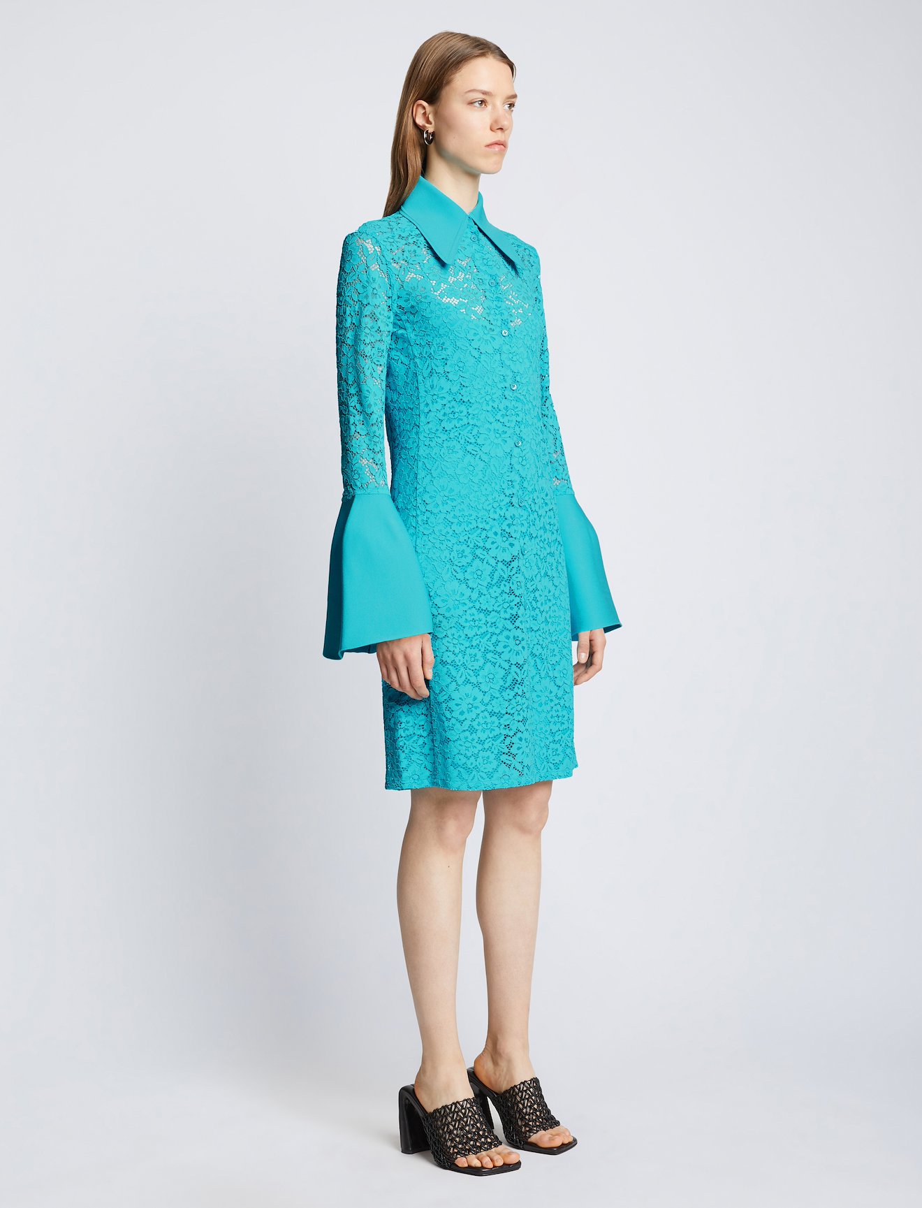 Stretch Lace Shirt Dress #1