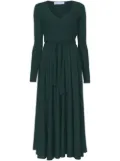 Proenza Schouler White Label long-sleeved crepe wrap dress - Green